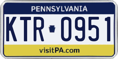 PA license plate KTR0951