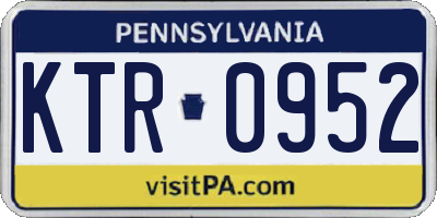 PA license plate KTR0952