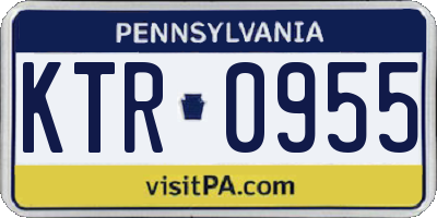 PA license plate KTR0955