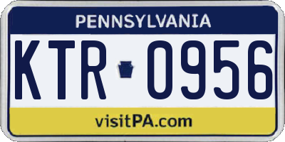 PA license plate KTR0956
