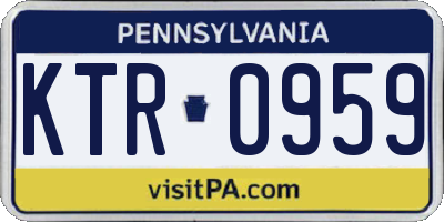 PA license plate KTR0959