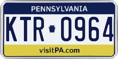 PA license plate KTR0964