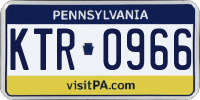 PA license plate KTR0966