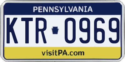 PA license plate KTR0969