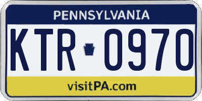 PA license plate KTR0970