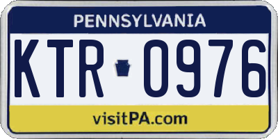 PA license plate KTR0976