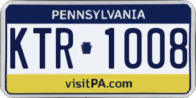 PA license plate KTR1008