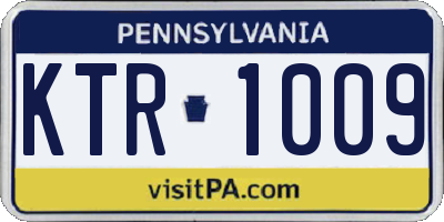 PA license plate KTR1009
