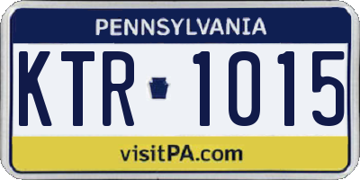 PA license plate KTR1015