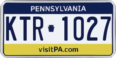 PA license plate KTR1027