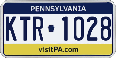 PA license plate KTR1028
