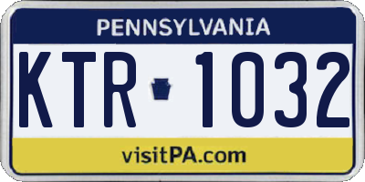 PA license plate KTR1032