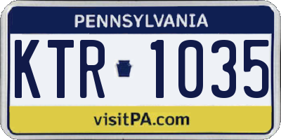 PA license plate KTR1035