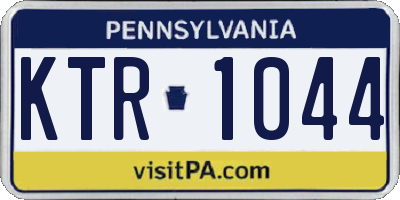 PA license plate KTR1044