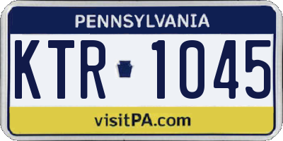 PA license plate KTR1045