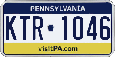 PA license plate KTR1046