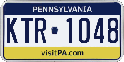 PA license plate KTR1048