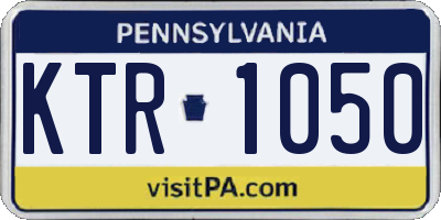 PA license plate KTR1050