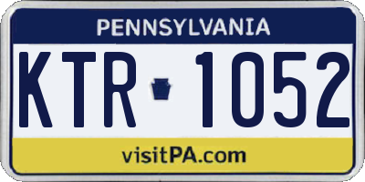 PA license plate KTR1052