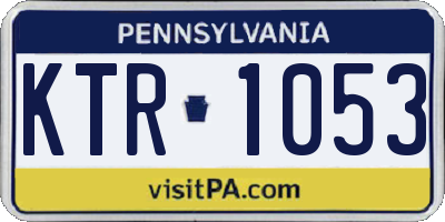 PA license plate KTR1053