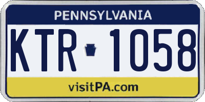 PA license plate KTR1058