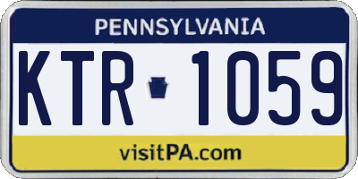 PA license plate KTR1059