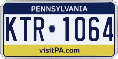 PA license plate KTR1064