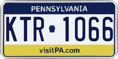 PA license plate KTR1066