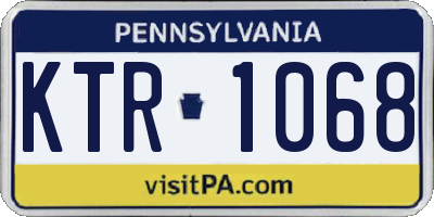 PA license plate KTR1068