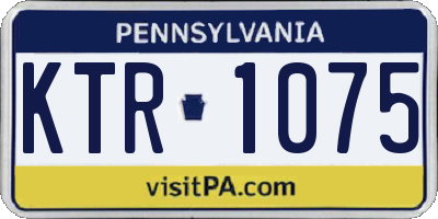 PA license plate KTR1075