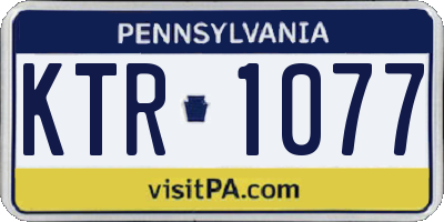 PA license plate KTR1077