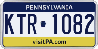 PA license plate KTR1082