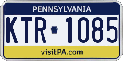 PA license plate KTR1085