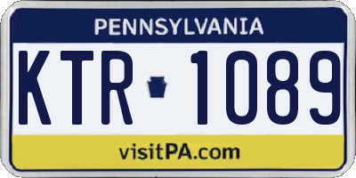PA license plate KTR1089