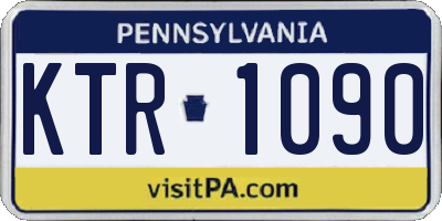 PA license plate KTR1090