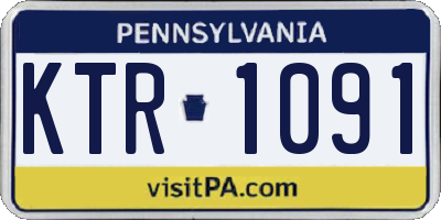 PA license plate KTR1091