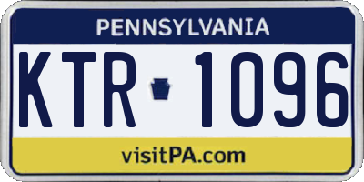 PA license plate KTR1096