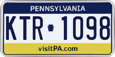 PA license plate KTR1098