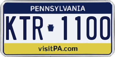 PA license plate KTR1100