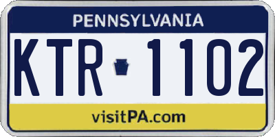 PA license plate KTR1102