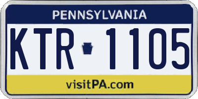 PA license plate KTR1105