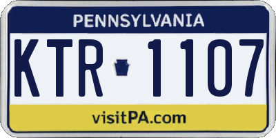 PA license plate KTR1107