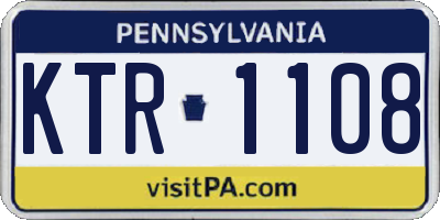 PA license plate KTR1108