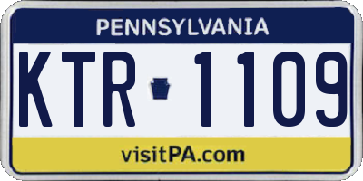 PA license plate KTR1109