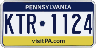 PA license plate KTR1124
