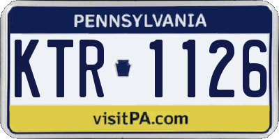 PA license plate KTR1126