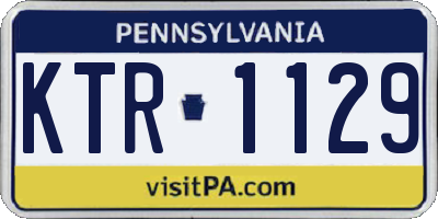 PA license plate KTR1129
