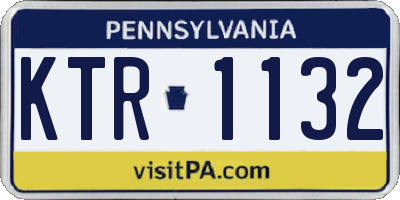 PA license plate KTR1132