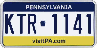 PA license plate KTR1141