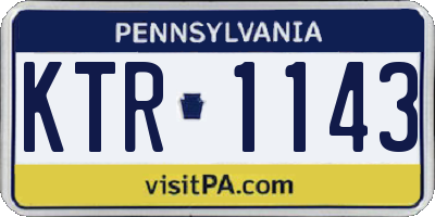 PA license plate KTR1143